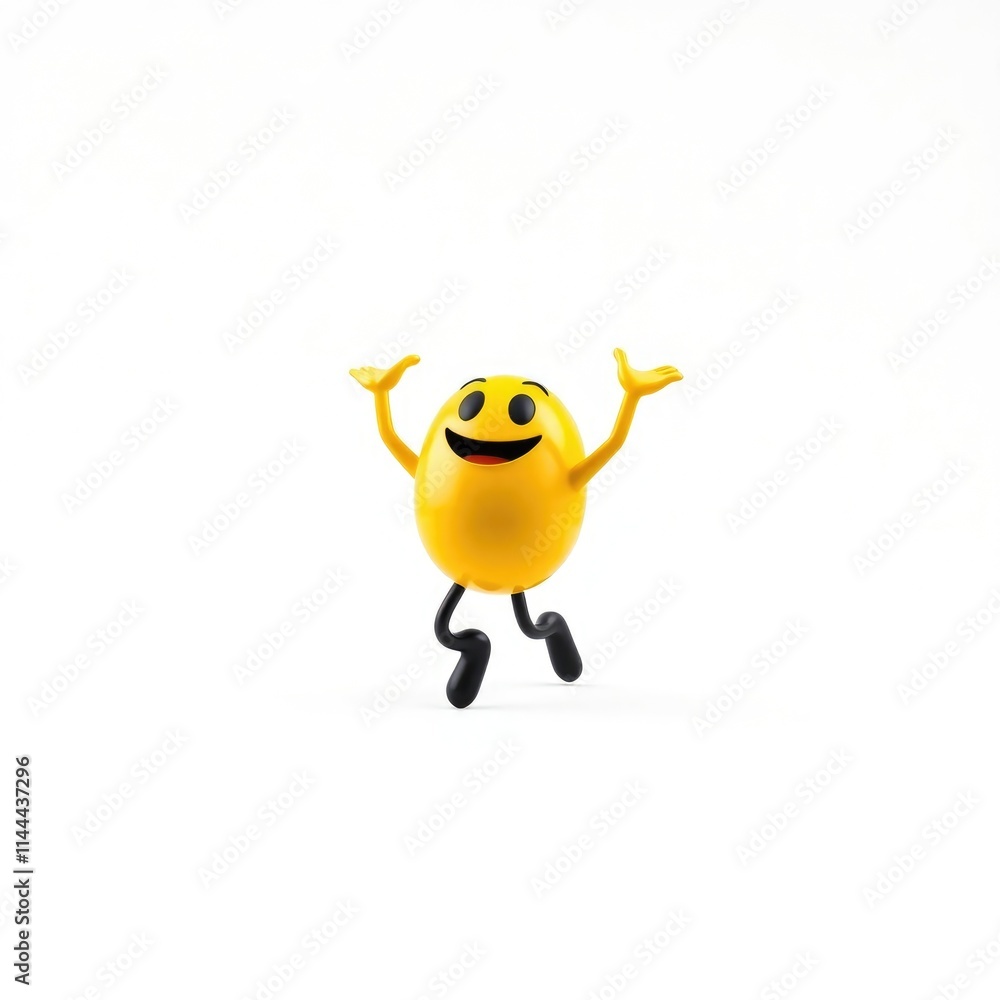 A lively dancing emoji showcases its joyful spirit with arms raised, radiating positivity and fun. Its cheerful expression adds to the vibrant mood of the moment A lively dancing emoji showcases its joyful spirit with arms raised, radiating positivity and fun. Its cheerful expression adds to the vibrant mood of the moment