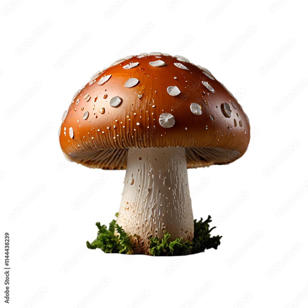 Close up Mushroom isolated on a transparent background Close up Mushroom isolated on a transparent background