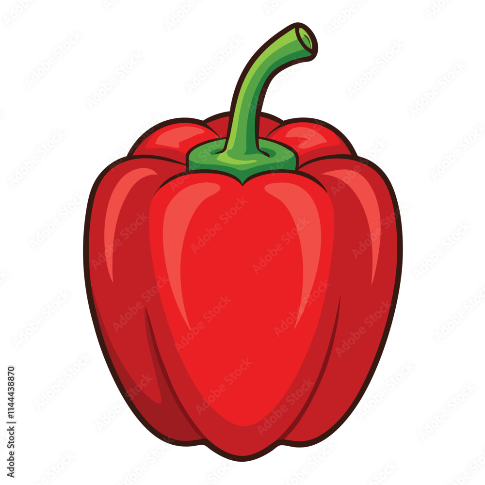 red bell pepper isolated on white background red bell pepper isolated on white background