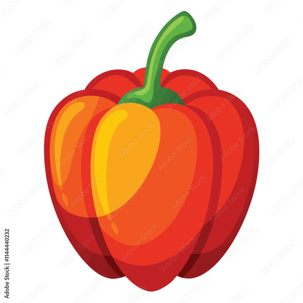red bell pepper isolated on white background red bell pepper isolated on white background