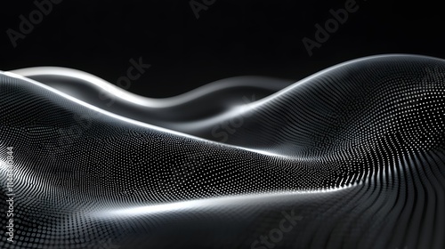 Abstract blue light wave background with smooth flowing lines and dark smoke, perfect for futuristic wallpaper design