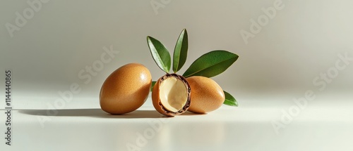 argan fruit and leaves