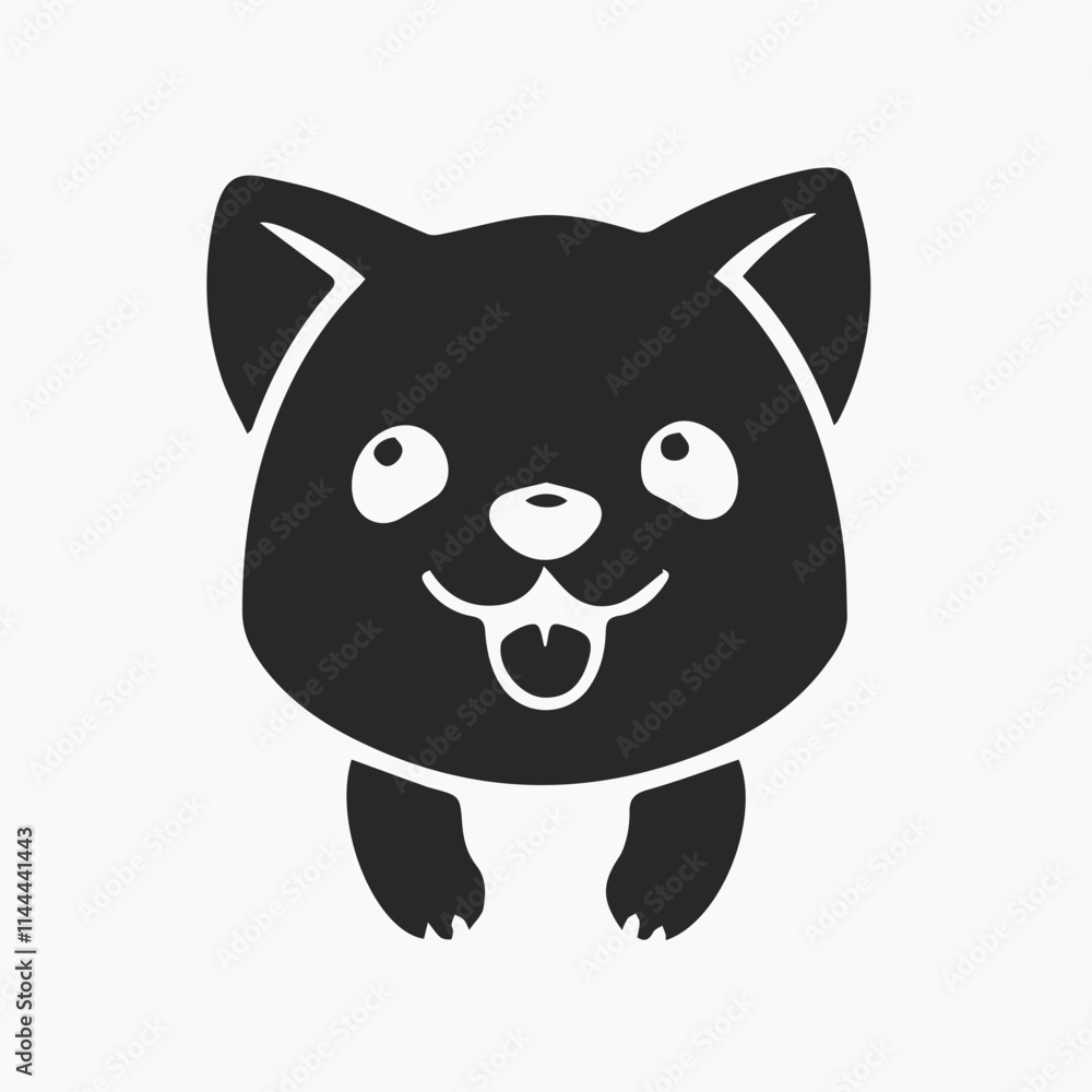 Design dog Minimalist and Flat Logo Vector illustration white background Design dog Minimalist and Flat Logo Vector illustration white background