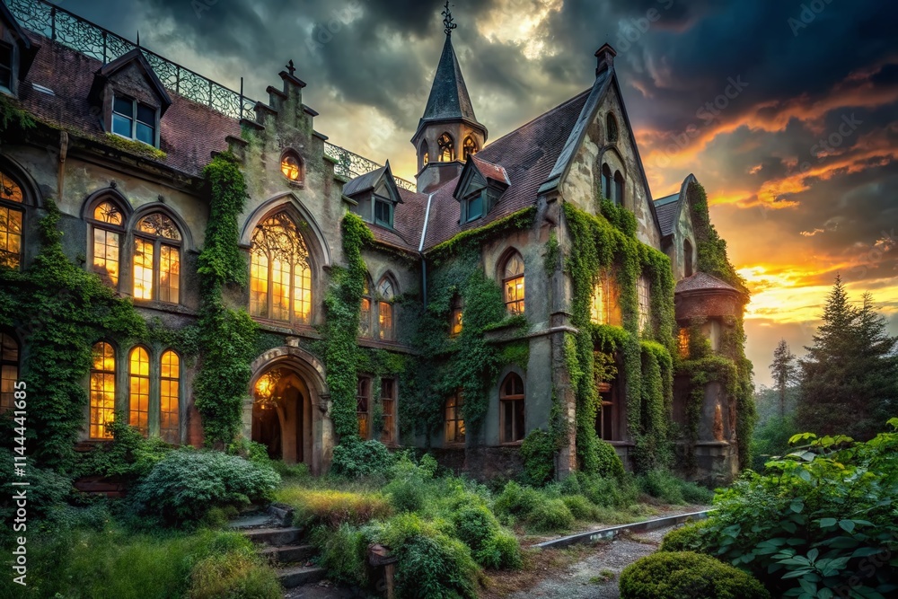 Surreal Architecture, Insane Asylum Background, Distorted Buildings, Psychological Horror, Eerie Landscape, Mental Institution, Gothic Architecture Surreal Architecture, Insane Asylum Background, Distorted Buildings, Psychological Horror, Eerie Landscape, Mental Institution, Gothic Architecture
