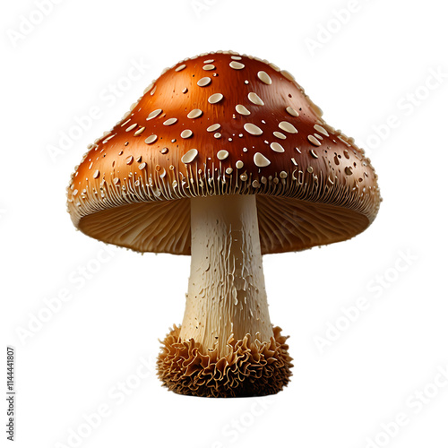 Close up Mushroom isolated on a transparent background