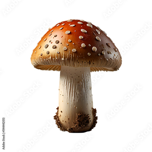 Close up Mushroom isolated on a transparent background