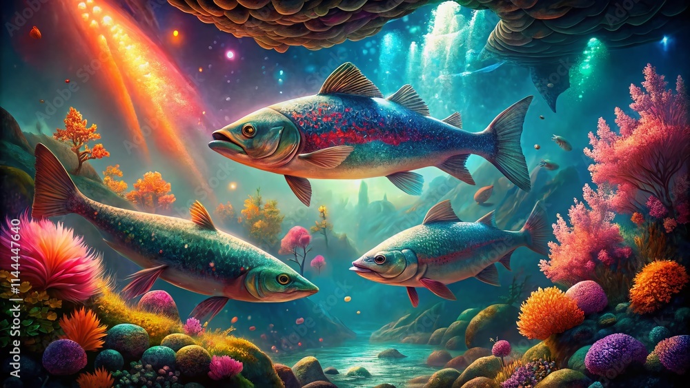 Surreal Salmon Fish Photography: Dreamlike Underwater Worlds, Ethereal Salmon, Fantasy Fish Art Surreal Salmon Fish Photography: Dreamlike Underwater Worlds, Ethereal Salmon, Fantasy Fish Art