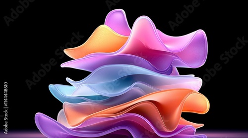 Abstract Colorful Liquid Wave Flow Texture Background