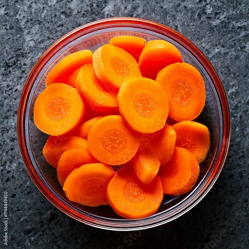 sliced carrot in a glass bowl
