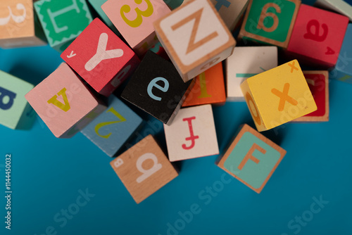 Colorful alphabet blocks sc...