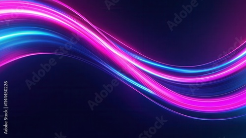 Wallpaper Mural Vibrant Light Trails in Blue and Pink Colorful Waves on Dark Background Torontodigital.ca