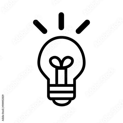 ひらめきを表現している電球アイコン