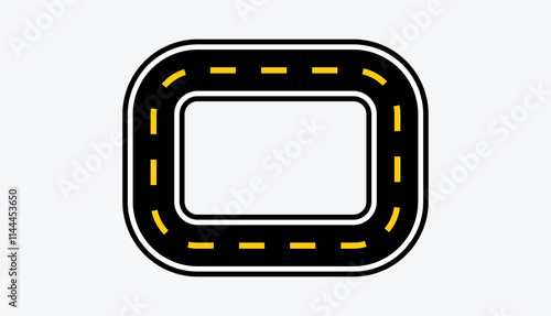 winding road road. Seamless asphalt roads template. Highway or roadway. Curve highway roadway. Vector infographic 3