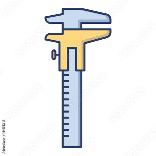 Vernier calipers icon vector design template