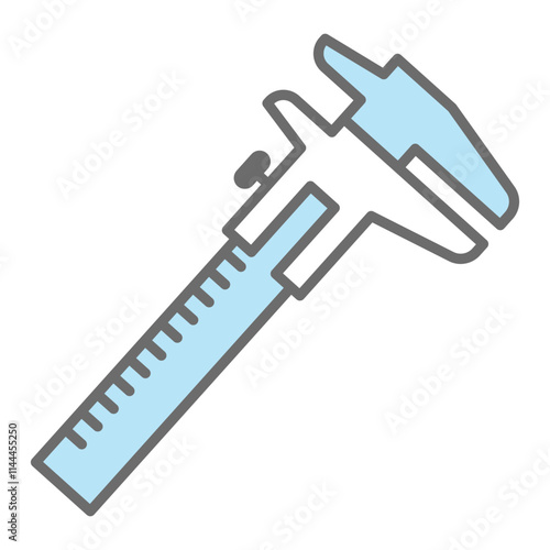Vernier calipers icon vector design template