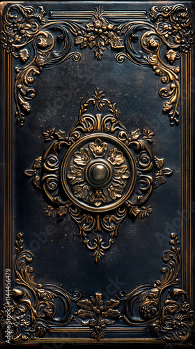 Vintage brown and gold book cover filled with chubby chic, suitable as a background image