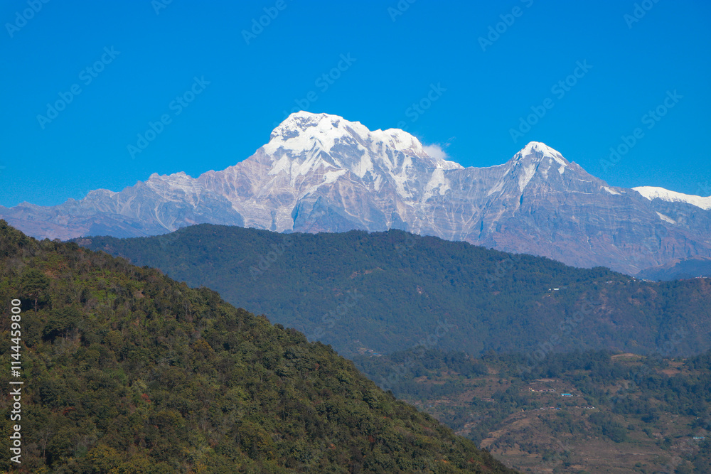 Fototapeta premium Mt. Annapurna from Kaski, Nepal