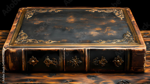 Vintage brown and gold book cover filled with chubby chic, suitable as a background image