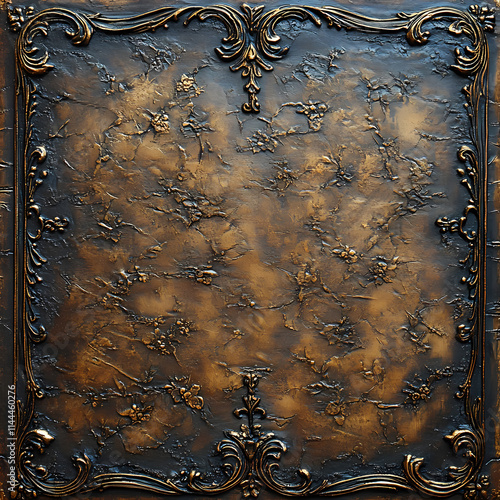 Vintage brown and gold book cover filled with chubby chic, suitable as a background image