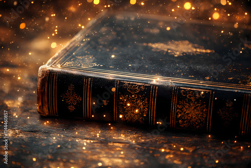 Vintage brown and gold book cover filled with chubby chic, suitable as a background image