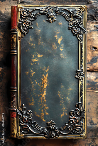 Vintage brown and gold book cover filled with chubby chic, suitable as a background image