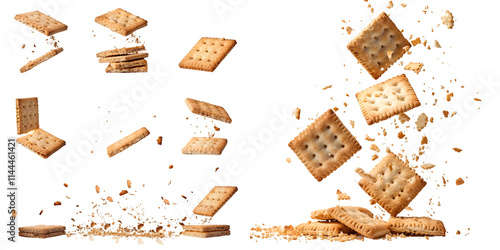  Steps of cracker being devoured. Generative AI.