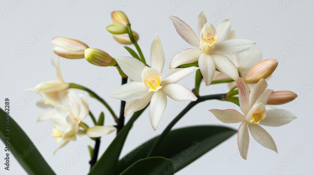 Fototapeta premium white orchids in bloom