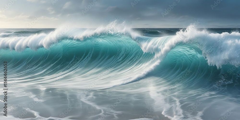 Frosty ocean wave background with abstract white glass waves , marine life, underwater, soft focus Frosty ocean wave background with abstract white glass waves , marine life, underwater, soft focus