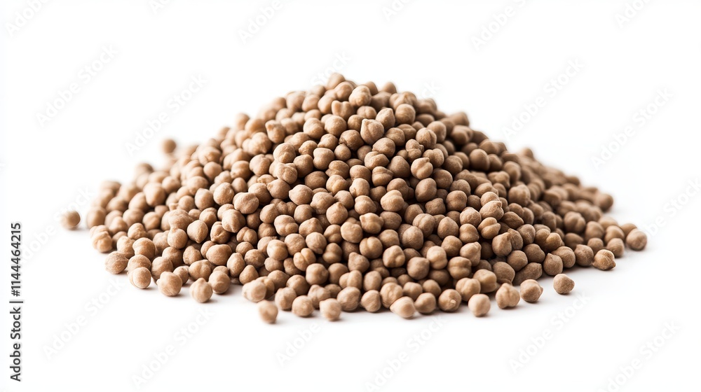 Chickpeas: A pile of dried chickpeas with a smooth, beige surface, isolated on a white background. Chickpeas: A pile of dried chickpeas with a smooth, beige surface, isolated on a white background.