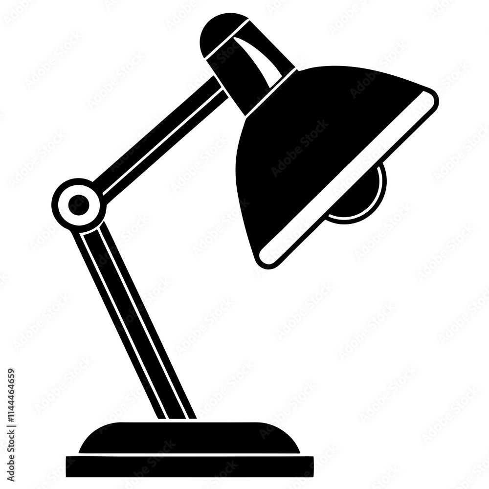 Minimalist Silhouette Desk Lamp Vector Art. Minimalist Silhouette Desk Lamp Vector Art.