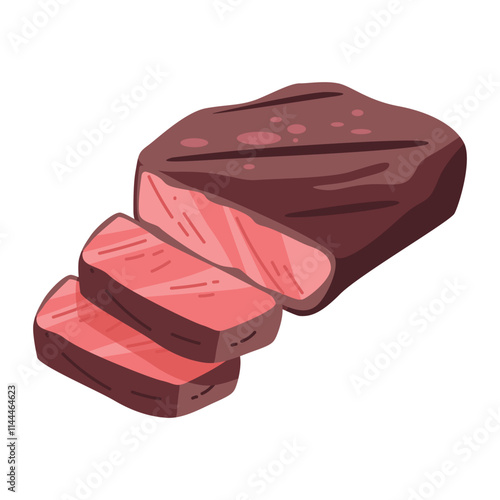 beef steak illustration 