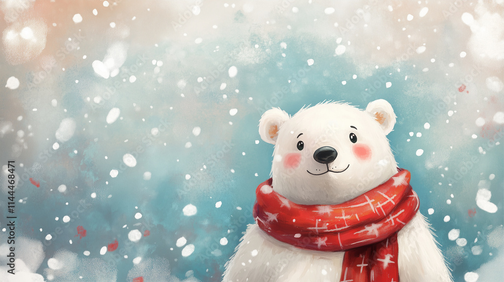 christmas banner In the theme of snow bear christmas banner In the theme of snow bear