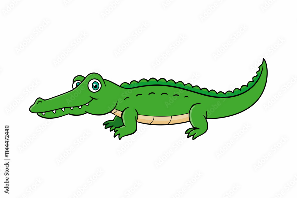 cartoon crocodile isolated on white cartoon crocodile isolated on white