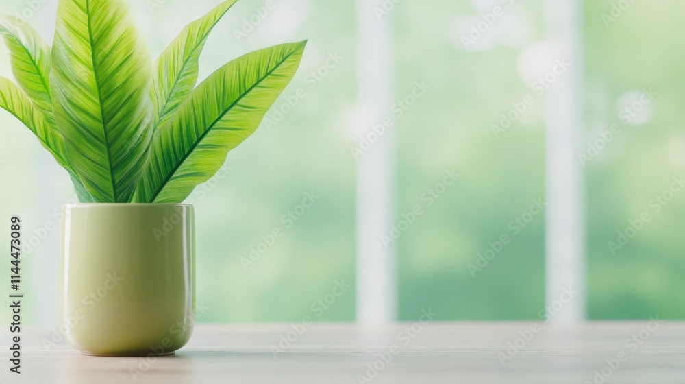 A vibrant green plant in a light pot sits on a wooden table, illuminated by soft natural light from large windows, creating a serene indoor atmosphere. A vibrant green plant in a light pot sits on a wooden table, illuminated by soft natural light from large windows, creating a serene indoor atmosphere.