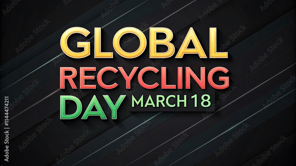 Global recycling day march 18 design illustration style Global recycling day march 18 design illustration style