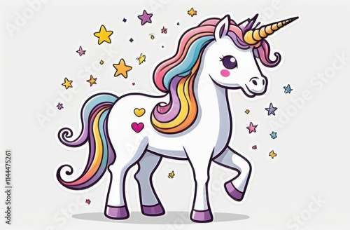 A Cute Colorful Unicorn At 19-12-2024 photo