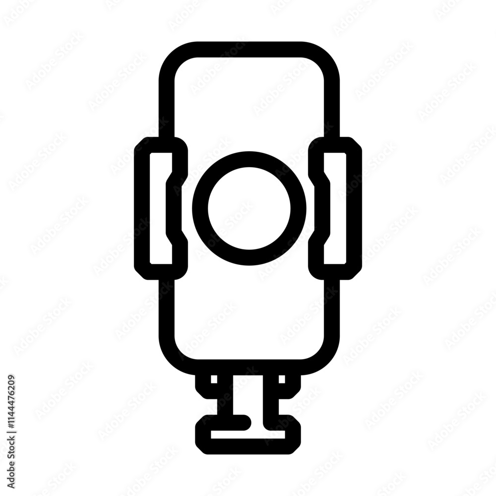 car phone mount accessory line icon vector. car phone mount accessory sign. isolated contour symbol black illustration car phone mount accessory line icon vector. car phone mount accessory sign. isolated contour symbol black illustration