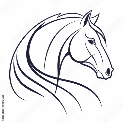 illustration of a horse head