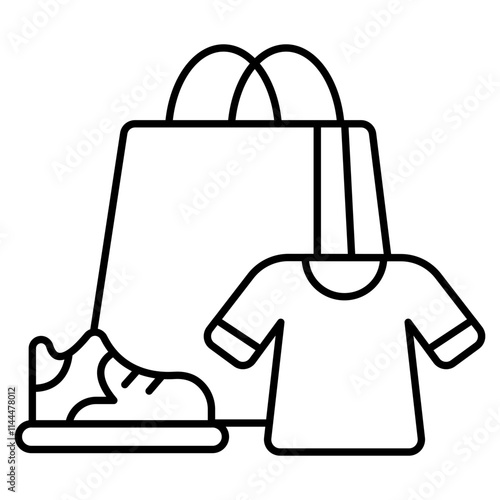 Creative design icon of shopping bag