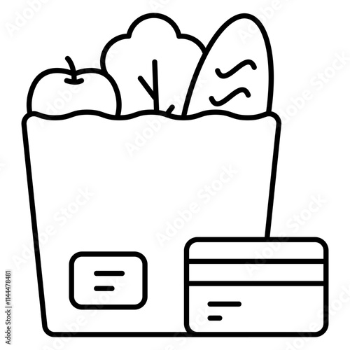 Perfect design icon of grocery bag