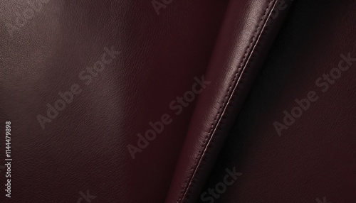 Dark burgundy leather with soft, smooth reflective textures