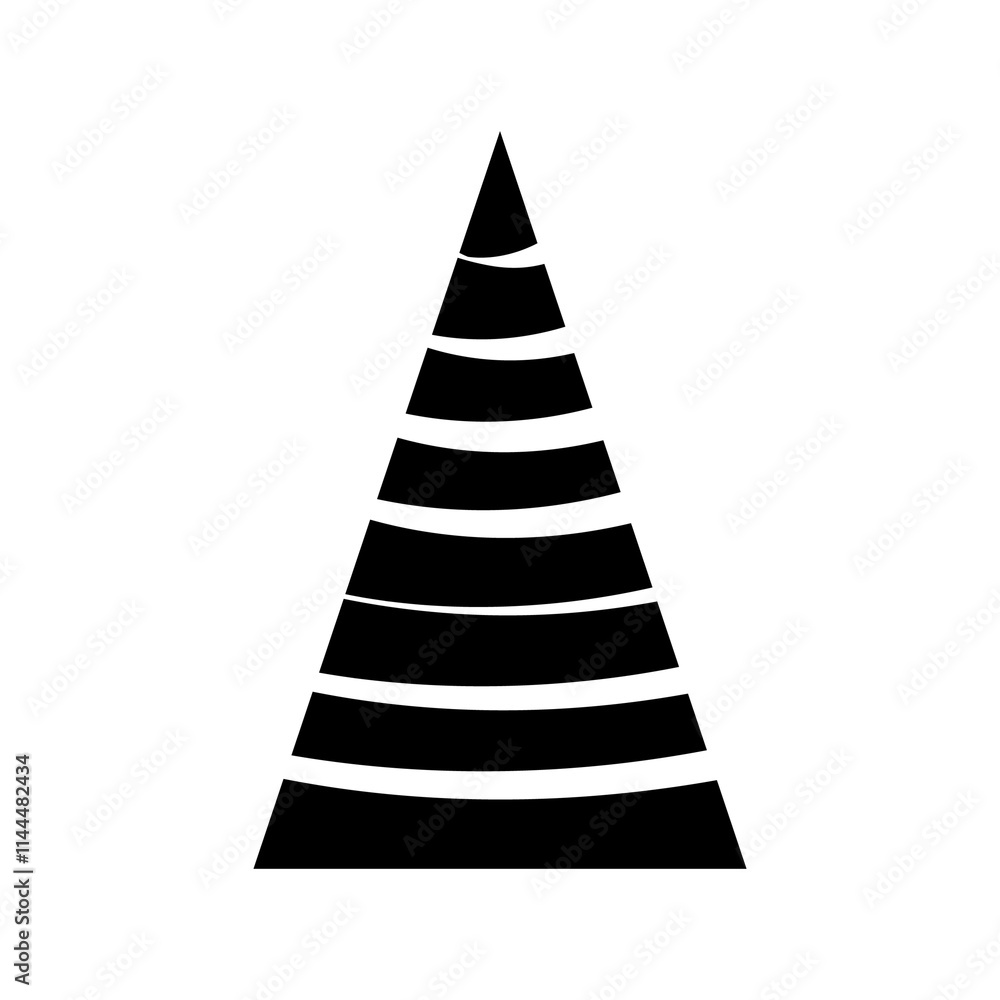 Illustration showing a black simple Christmas tree icon on a white background
Illustration showing a black simple Christmas tree icon on a white background