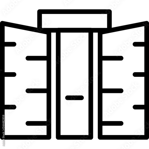 stonehenge monument icon style outline