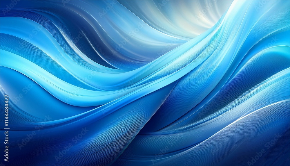 Blue bright abstract background with smooth lines Blue bright abstract background with smooth lines