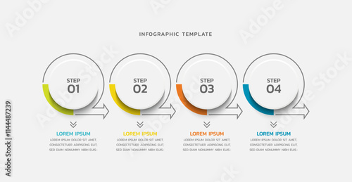 Business infographic template colorful design