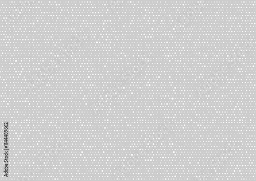 Grey and white small halftone dots abstract hi-tech background. Vector minimal geometry design