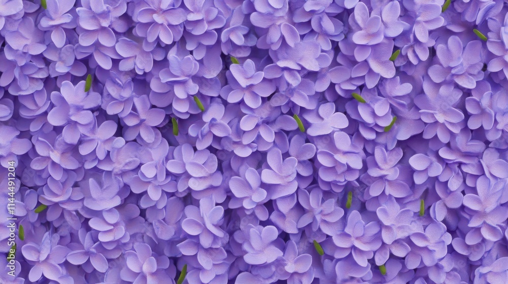 A macro view of lavender flowers forming a seamless background, with delicate purple blossoms A macro view of lavender flowers forming a seamless background, with delicate purple blossoms