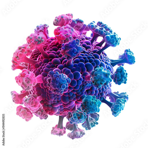 Actomyosin Complex Illustration Isolated on Transparent Background