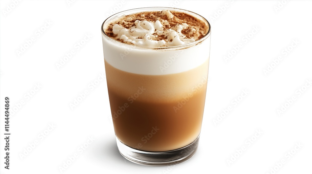 cappuccino coffee isolated on white. iced coffee drink cappuccino coffee isolated on white. iced coffee drink