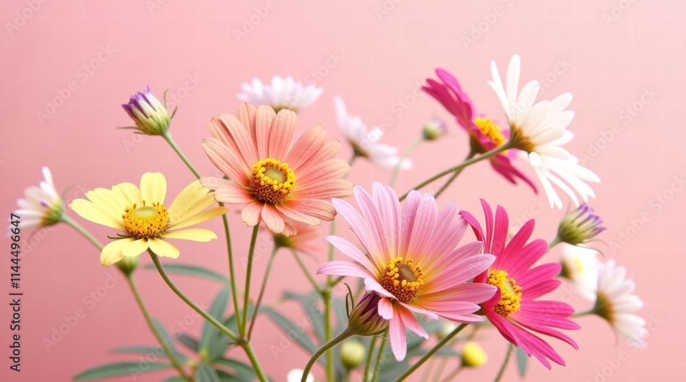 Flowers for Mother's Day Present of a bouquet of pastel-colored wildflowers Flowers for Mother's Day Present of a bouquet of pastel-colored wildflowers